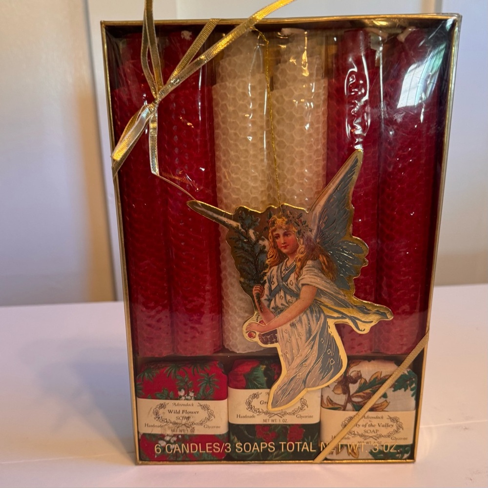 Adirondack Wild Flower Handmade Glycerine‎ Soap and Candles Boxed Set  New